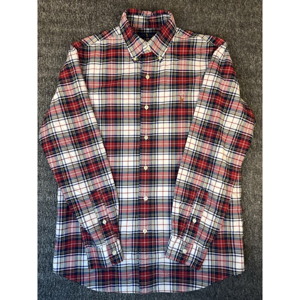 Mens Ralph Lauren Oxford Classic Fit Checkered Longsleeve Button Up Medium